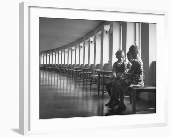 Children Sitting in Waiting Room of Children's Castle of Coffee Hospital-null-Framed Photographic Print