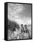 Children Sitting on a Sand Dune-Cornell Capa-Framed Stretched Canvas