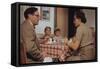 Children Sitting Quietly While Parents Talk-William P. Gottlieb-Framed Stretched Canvas