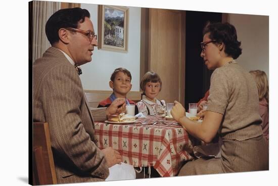 Children Sitting Quietly While Parents Talk-William P. Gottlieb-Stretched Canvas