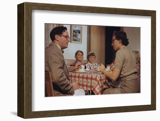 Children Sitting Quietly While Parents Talk-William P. Gottlieb-Framed Photographic Print