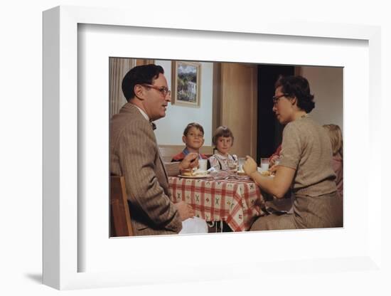 Children Sitting Quietly While Parents Talk-William P. Gottlieb-Framed Photographic Print