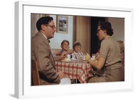 Children Sitting Quietly While Parents Talk-William P. Gottlieb-Framed Photographic Print