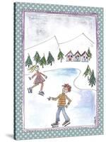 Children Skating-Effie Zafiropoulou-Stretched Canvas