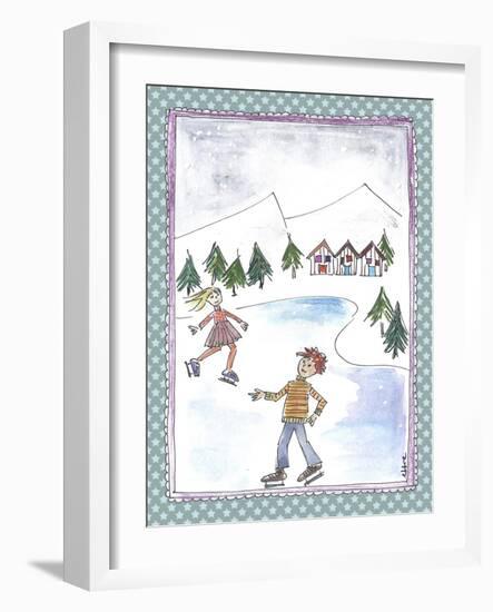 Children Skating-Effie Zafiropoulou-Framed Giclee Print