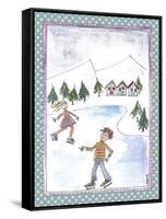 Children Skating-Effie Zafiropoulou-Framed Stretched Canvas