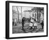 Children Skipping in the Grand Place, Bruges, Belgium, 1922-FC Davis-Framed Giclee Print