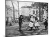 Children Skipping in the Grand Place, Bruges, Belgium, 1922-FC Davis-Mounted Giclee Print