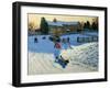 Children Sledging, Monyash, Derbyshire-Andrew Macara-Framed Giclee Print