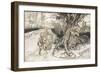 Children Startled by a Witch-Arthur Rackham-Framed Giclee Print