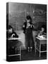 Children Studying Nuclear Physicist and Writing their Answers on the Board at the Age of 7-Nina Leen-Stretched Canvas