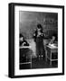 Children Studying Nuclear Physicist and Writing their Answers on the Board at the Age of 7-Nina Leen-Framed Photographic Print