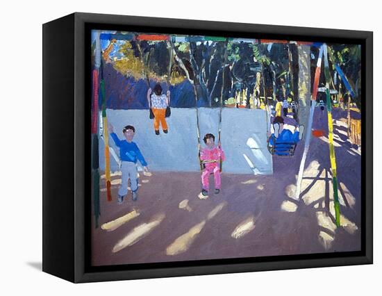 Children Swinging, 1996-Andrew Macara-Framed Stretched Canvas