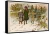 Children Take Christmas Gifts to Underprivileged Villagers-Woldemar Friedrich-Framed Stretched Canvas