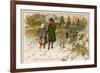 Children Take Christmas Gifts to Underprivileged Villagers-Woldemar Friedrich-Framed Art Print