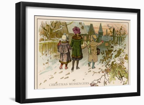 Children Take Christmas Gifts to Underprivileged Villagers-Woldemar Friedrich-Framed Art Print