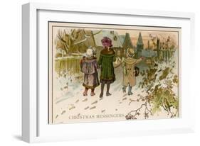 Children Take Christmas Gifts to Underprivileged Villagers-Woldemar Friedrich-Framed Art Print