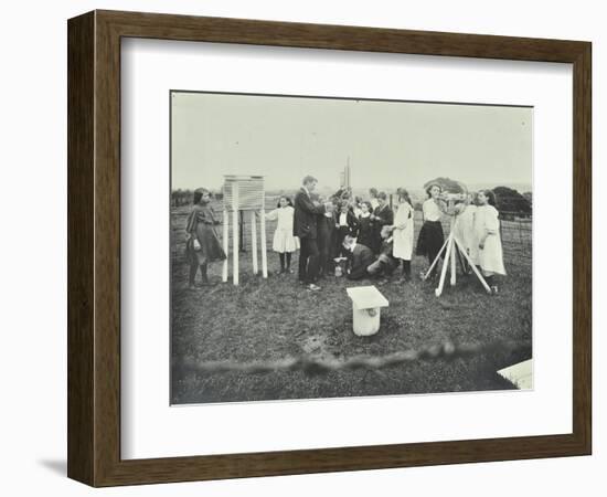 Children Taking Meteorological Observations, Shrewsbury House Open Air School, London, 1908-null-Framed Photographic Print