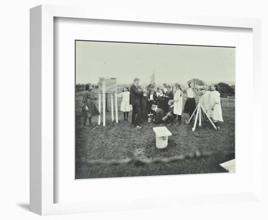 Children Taking Meteorological Observations, Shrewsbury House Open Air School, London, 1908-null-Framed Photographic Print