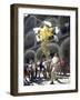 Children Taking Turns Breaking Pinata During Christmas Festival-John Dominis-Framed Photographic Print