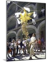 Children Taking Turns Breaking Pinata During Christmas Festival-John Dominis-Mounted Photographic Print