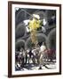 Children Taking Turns Breaking Pinata During Christmas Festival-John Dominis-Framed Photographic Print