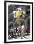 Children Taking Turns Breaking Pinata During Christmas Festival-John Dominis-Framed Photographic Print