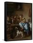 Children Teaching a Cat to Dance, known as the Dancing Lesson-Jan Havicksz Steen-Framed Stretched Canvas