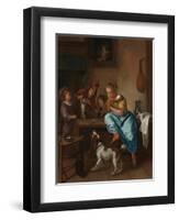 Children Teaching a Cat to Dance (The Dancing Lesso), Between 1660 and 1670-Jan Havicksz Steen-Framed Giclee Print