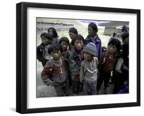 Children, Tibet-Michael Brown-Framed Photographic Print