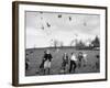 Children Trying to Catch Toys That Were Released by a Kite in the Air-Bernard Hoffman-Framed Photographic Print