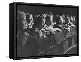 Children Viewing a Theater Production About a Boy Living in the Us-Nat Farbman-Framed Stretched Canvas