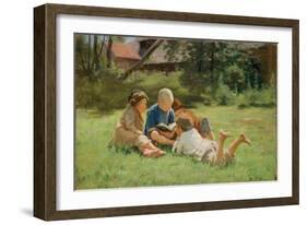 Children - Vinogradov, Sergei Arsenyevich (1869-1938) - 1890S - Oil on Canvas --Sergei Arsenevich Vinogradov-Framed Giclee Print