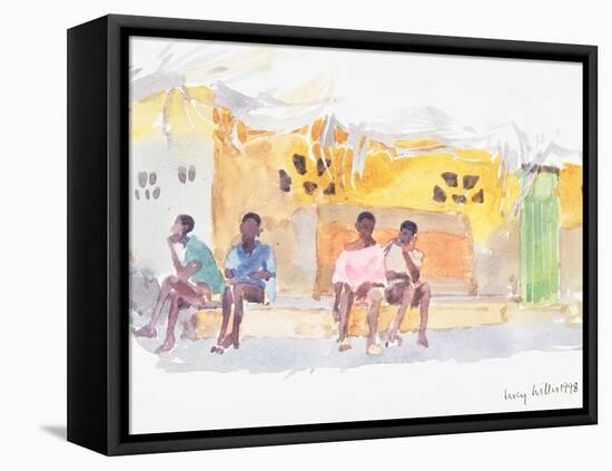 Children Waiting, 1998-Lucy Willis-Framed Stretched Canvas