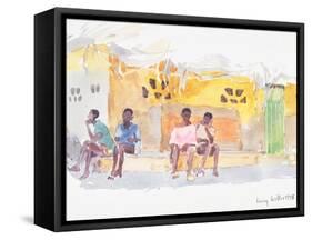 Children Waiting, 1998-Lucy Willis-Framed Stretched Canvas