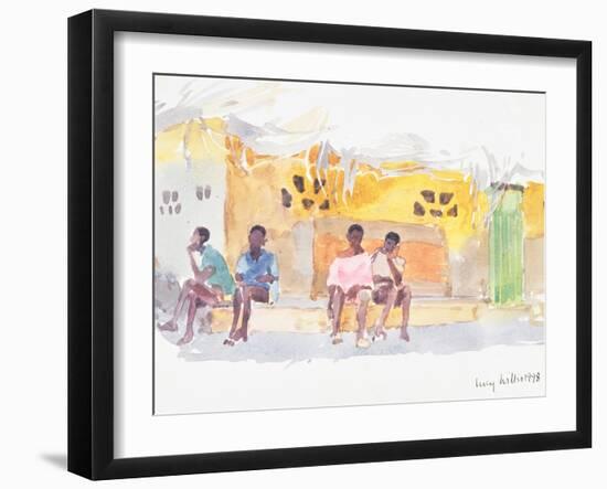 Children Waiting, 1998-Lucy Willis-Framed Giclee Print