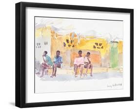 Children Waiting, 1998-Lucy Willis-Framed Giclee Print