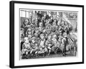 Children Waiting for Soup at Dinner Time, London Board School, Denmark Terrace, Islington, 1889-null-Framed Giclee Print