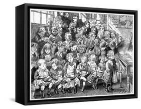 Children Waiting for Soup at Dinner Time, London Board School, Denmark Terrace, Islington, 1889-null-Framed Stretched Canvas