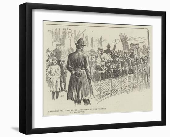 Children Waiting to Be Admitted to the Dinner at Brighton-null-Framed Giclee Print