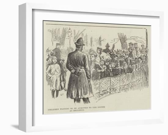 Children Waiting to Be Admitted to the Dinner at Brighton-null-Framed Giclee Print