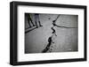 Children Walk Past a Crack Caused by the Earthquake in a Street in Port-Au-Prince-Carlos Barria-Framed Photographic Print