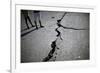 Children Walk Past a Crack Caused by the Earthquake in a Street in Port-Au-Prince-Carlos Barria-Framed Photographic Print