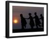 Children Walk to Work in the Wee Hours of the Morning-Rajesh Kumar Singh-Framed Premium Photographic Print