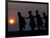 Children Walk to Work in the Wee Hours of the Morning-Rajesh Kumar Singh-Framed Photographic Print