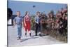 Children Walking Along Gravel Road-William P. Gottlieb-Stretched Canvas