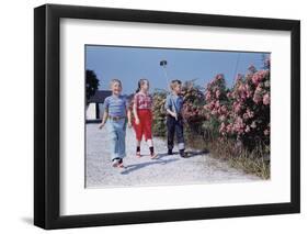 Children Walking Along Gravel Road-William P. Gottlieb-Framed Photographic Print