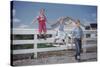Children Walking Away from Fence-William P. Gottlieb-Stretched Canvas