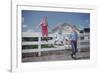 Children Walking Away from Fence-William P. Gottlieb-Framed Photographic Print