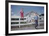 Children Walking Away from Fence-William P. Gottlieb-Framed Photographic Print